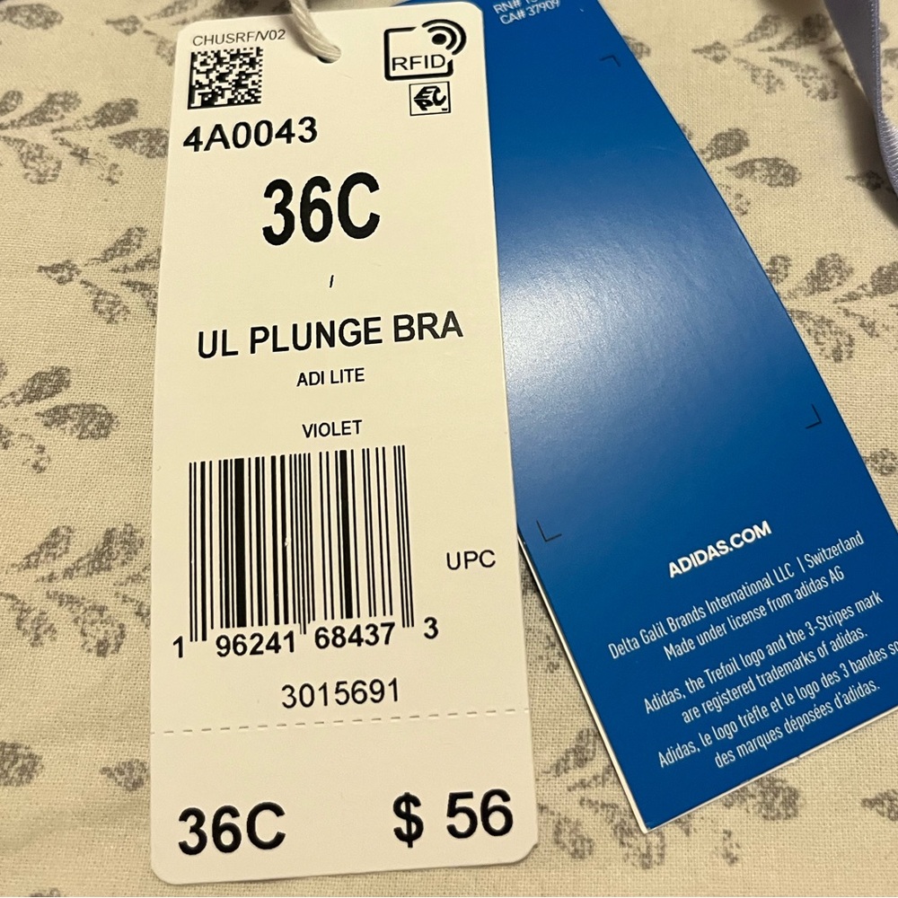 ADIDAS ADI LITE PLUNGE BRA 36C BNWT - Picture 6 of 7